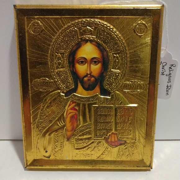 Other - Christ plaque, religious icon Vintage. Christ Pantocrator.